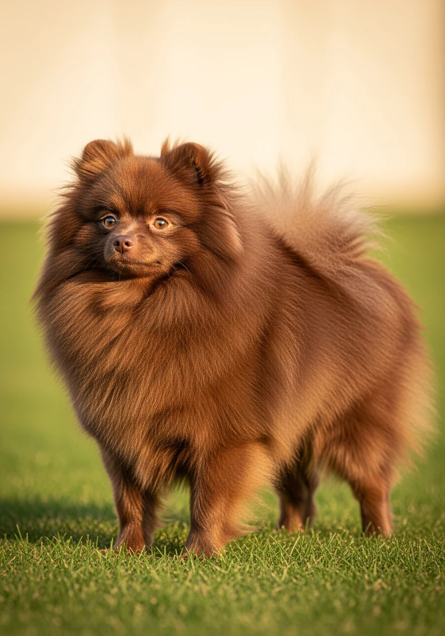 Portrait d'un Loulou de Pomeranie adulte