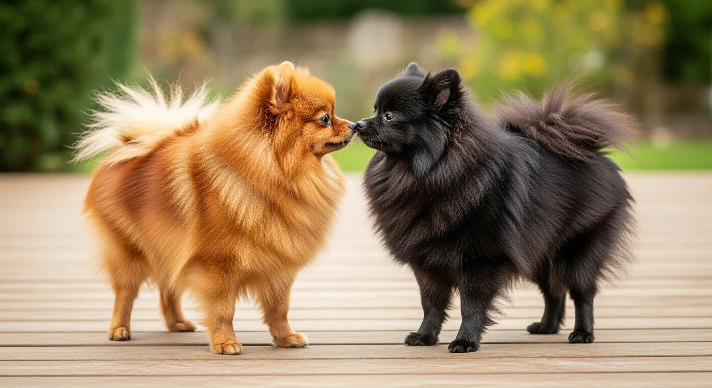 Duo de Loulous de Pomeranie chez un eleveur
