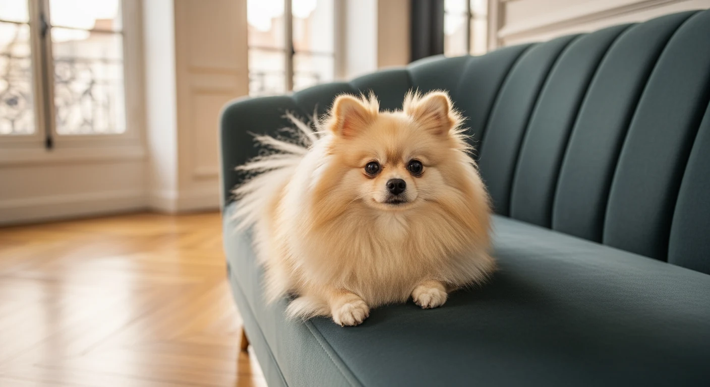 Loulou de Pomeranie au caractere vif et attachant